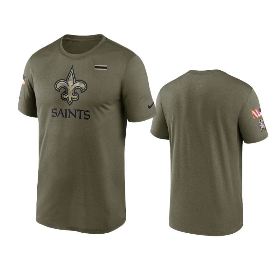 saints olive 2021 salute to service legend performance t shirt