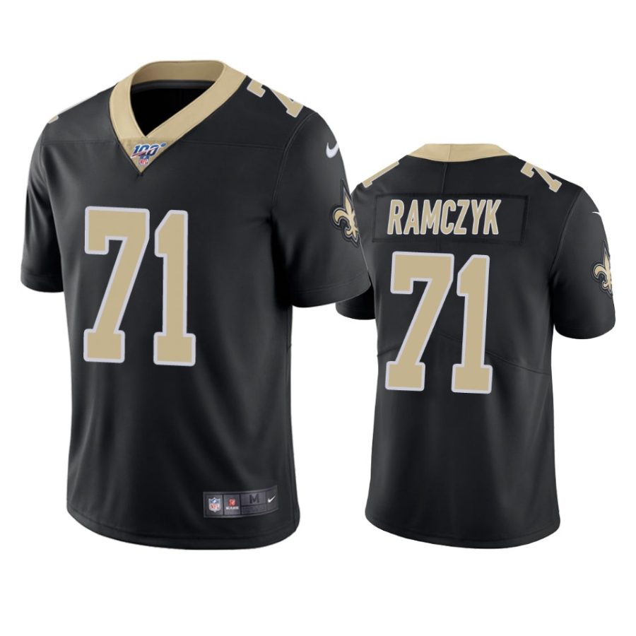 saints ryan ramczyk black limited 100th season jersey