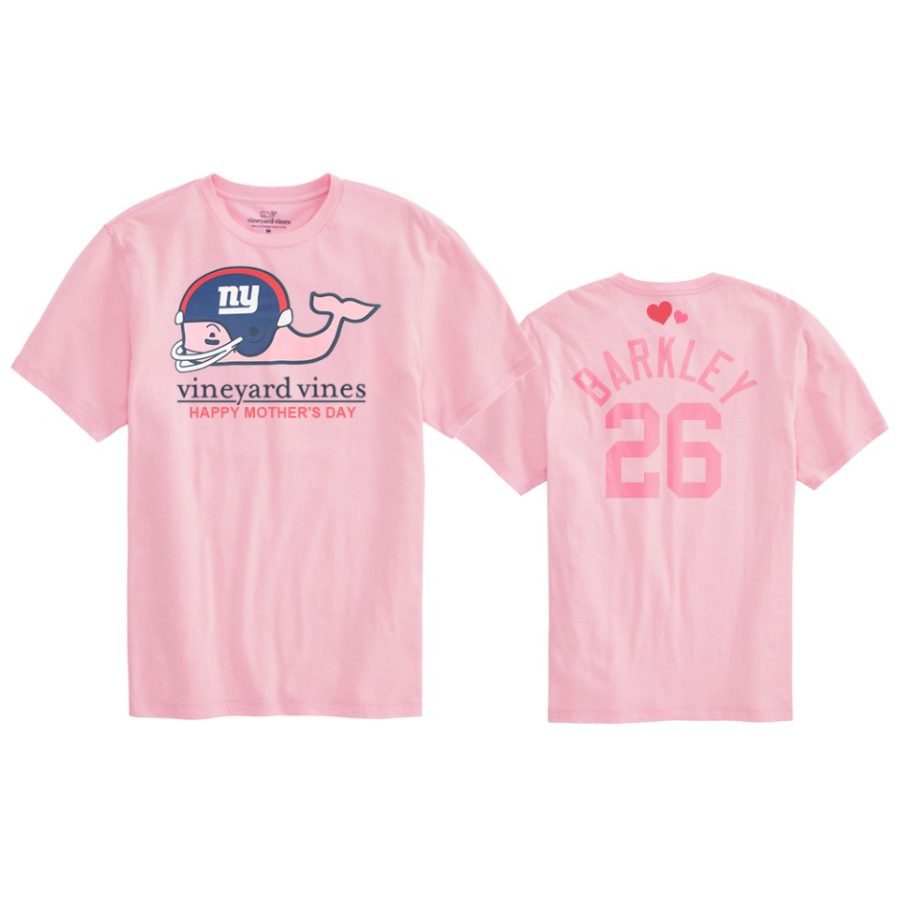 saquon barkley giants pink 2020 mothers day t shirt