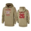 saquon barkley giants tan 2019 salute to service sideline therma hoodie