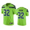 seahawks 32 chris carson green color rush limited jersey