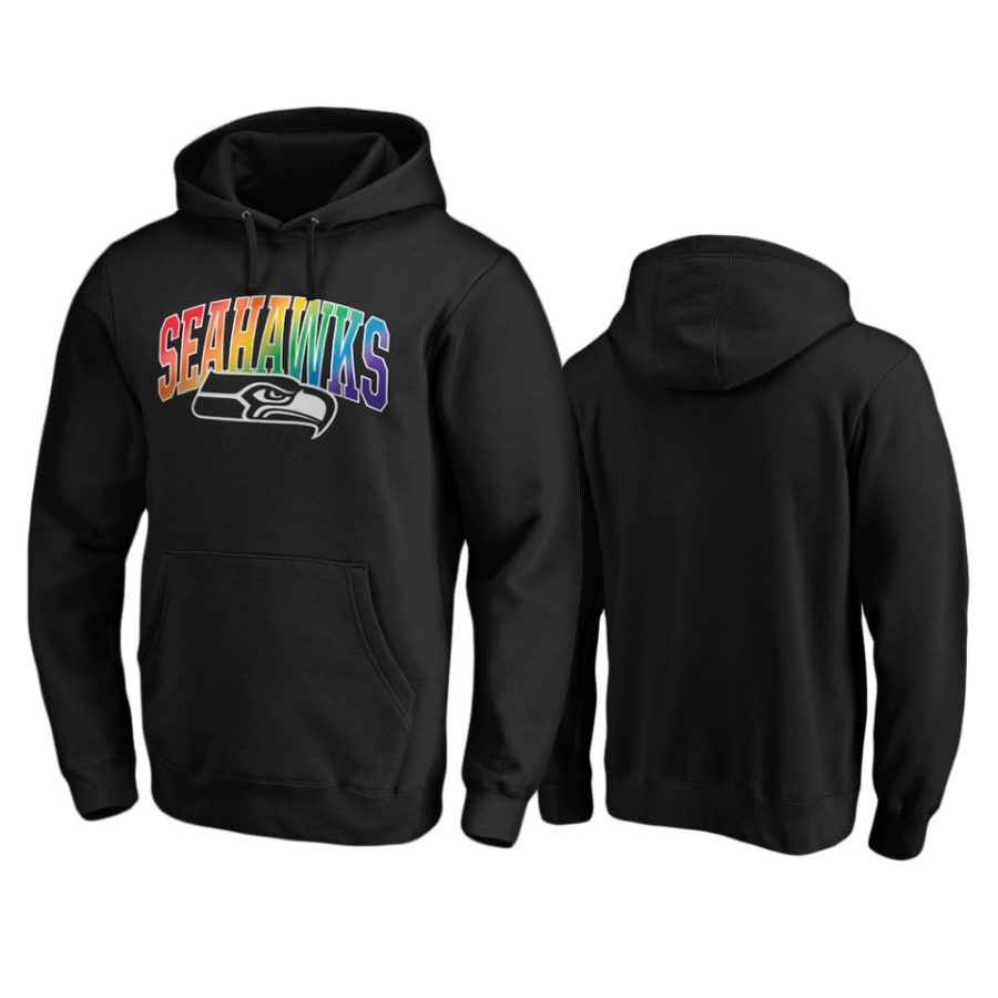 seahawks black pride logo pullover hoodie