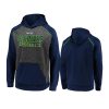 seahawks charcoal navy game day ready chiller fleece pullover hoodie