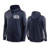 seahawks college navy gray mascot performance full zip hoodie