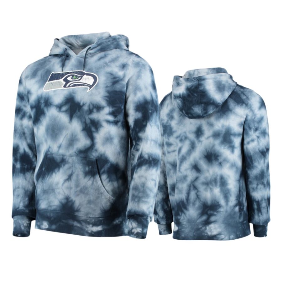 seahawks college navy tie dye pullover hoodie