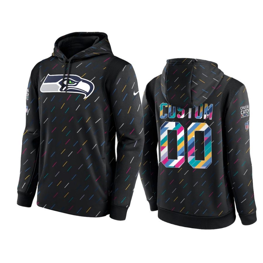 seahawks custom charcoal 2021 nfl crucial catch hoodie