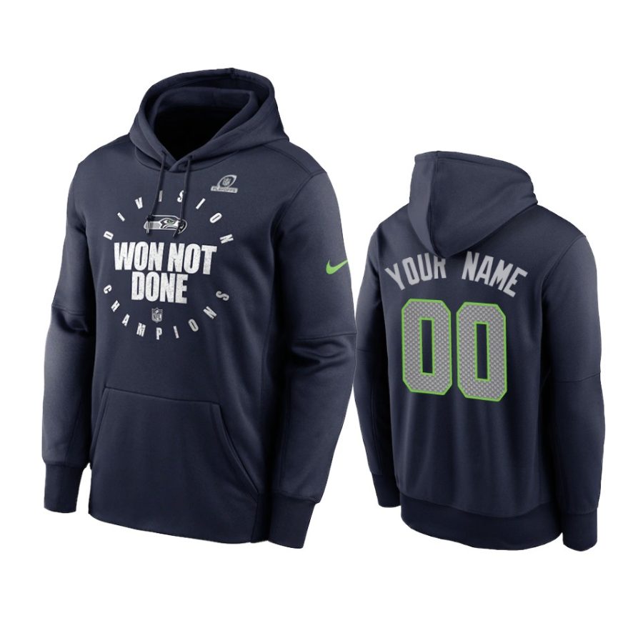 seahawks custom navy 2020 nfc west division champions hoodie