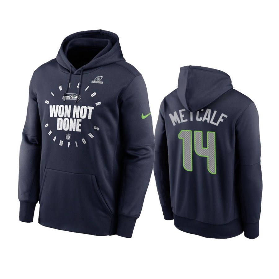 seahawks d.k. metcalf navy 2020 nfc west division champions hoodie