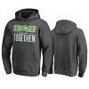 seahawks heather charcoal stronger together hoodie