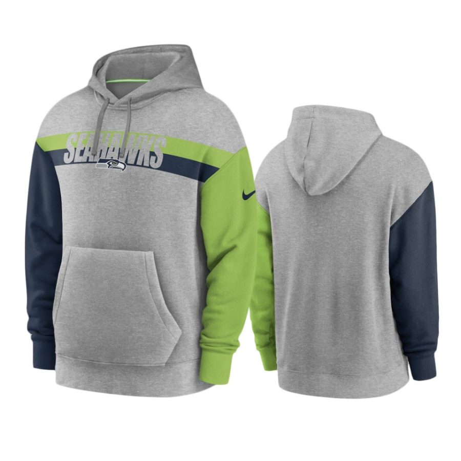 seahawks heathered gray heritage fan gear hoodie