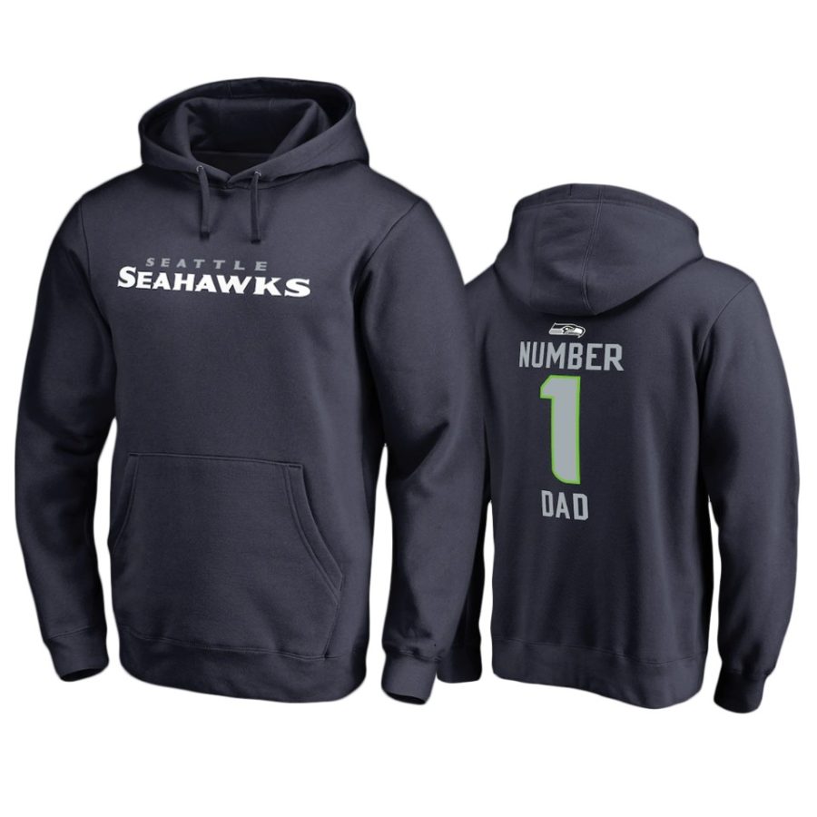 seahawks navy number 1 dad pullover hoodie