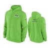 seahawks neon green sideline club fleece hoodie