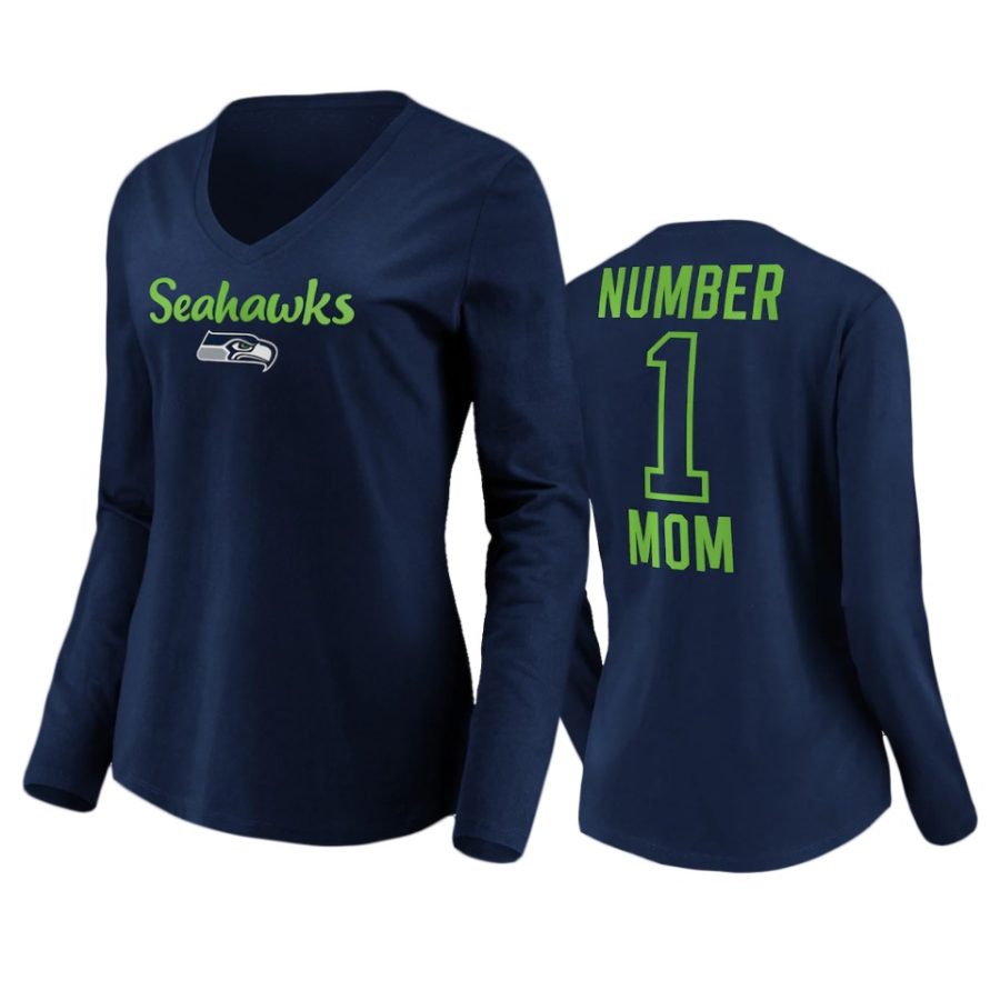 seahawks number one mom college navy t shirt