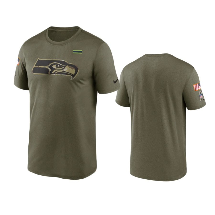 seahawks olive 2021 salute to service legend performance t shirt