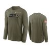 seahawks olive 2021 salute to service performance long sleeve t shirt