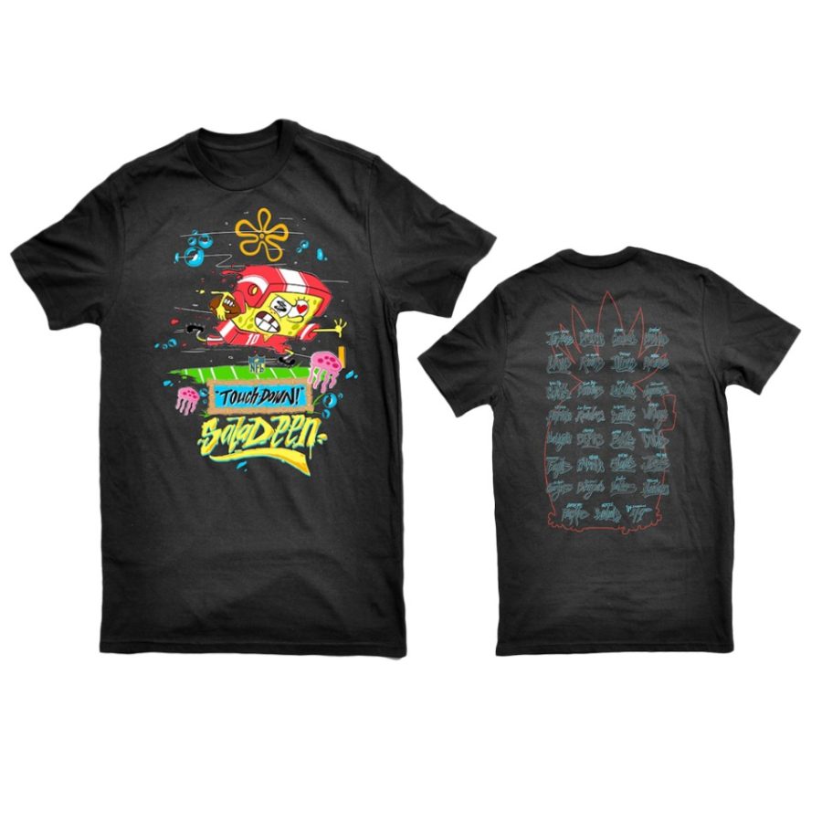 spongebob king saladeen black touchdown t shirt