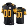 steelers 00 custom black color rush limited jersey