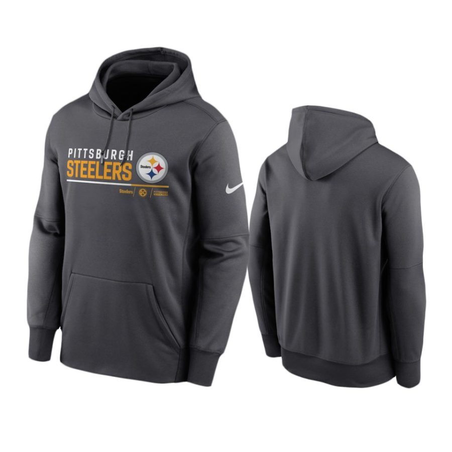 steelers anthracite prime logo name split hoodie