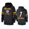 steelers ben roethlisberger black team logo forever faithful hoodie