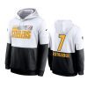 steelers ben roethlisberger white black sideline impact lockup hoodie