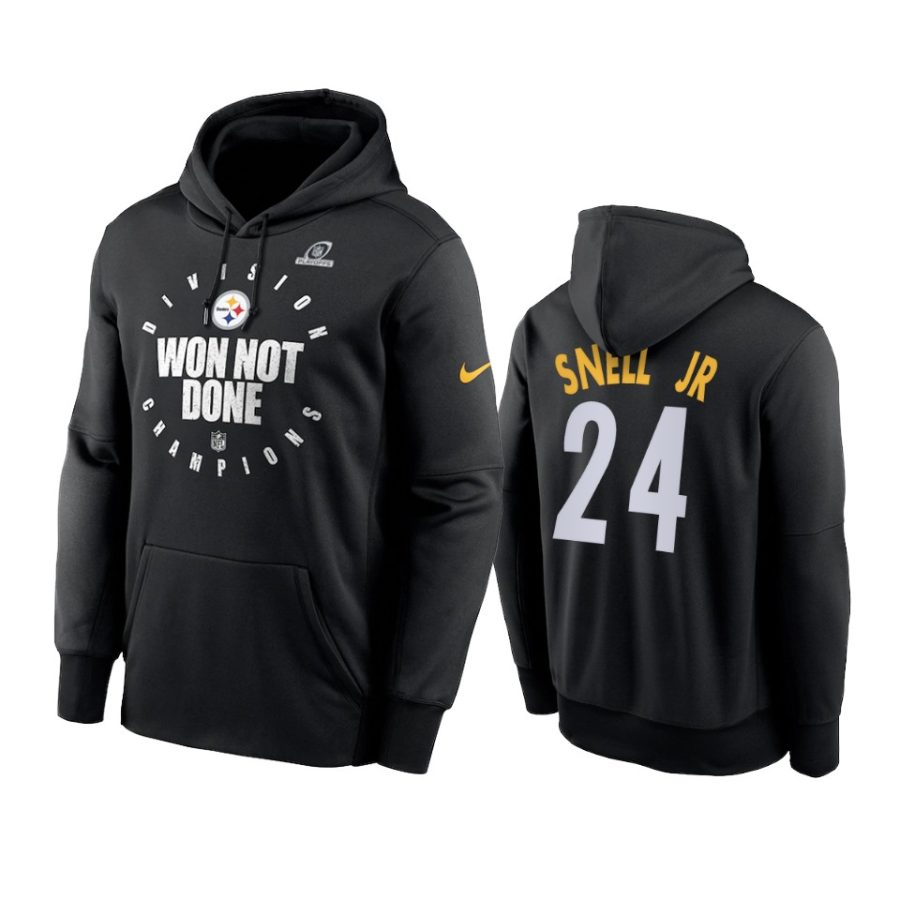 steelers benny snell jr. black 2020 afc north division champions hoodie