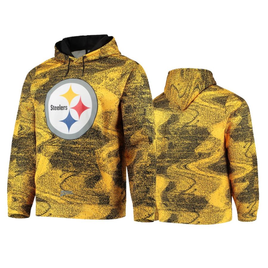 steelers black gold static pullover hoodie