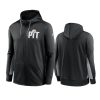 steelers black gray mascot performance full zip hoodie