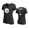 steelers black number one mom t shirt