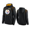 steelers black sideline logo performance hoodie