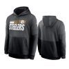 steelers charcoal black sideline impact lockup performance hoodie