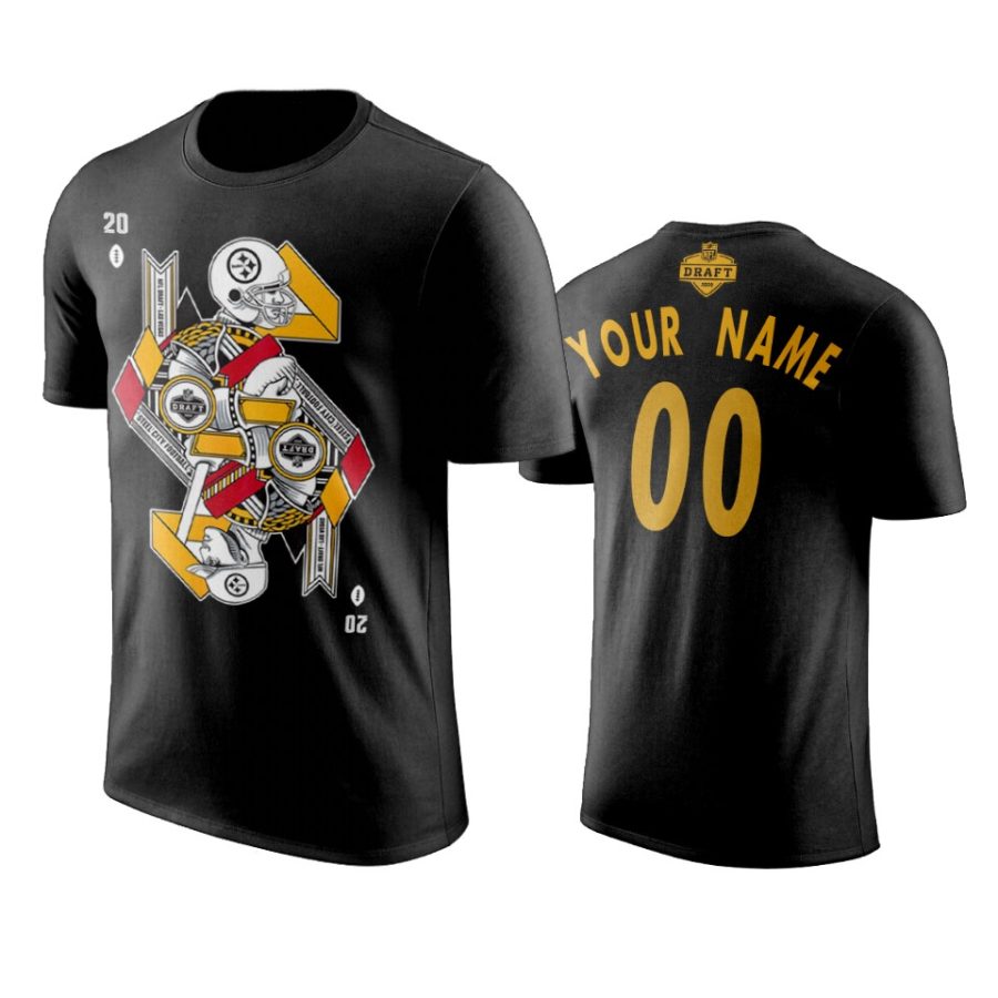 steelers custom black 2020 nfl draft t shirt