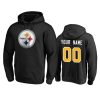 steelers custom black personalized hoodie