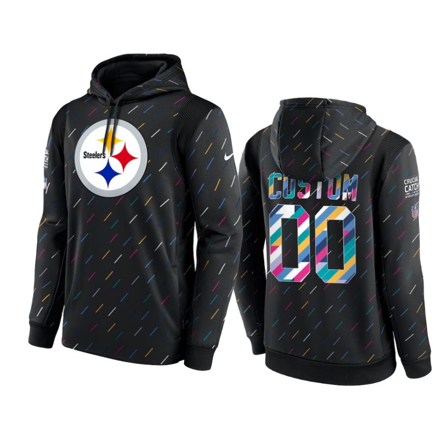 steelers custom charcoal 2021 nfl crucial catch hoodie