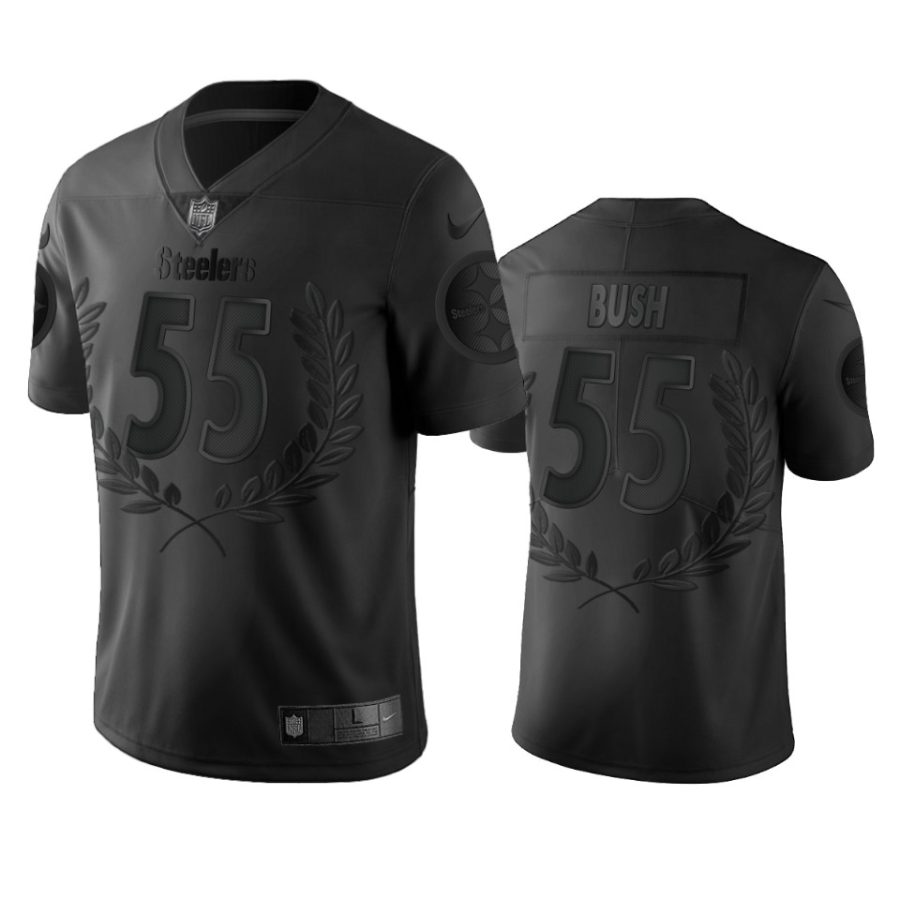 steelers devin bush black vapor limited jersey