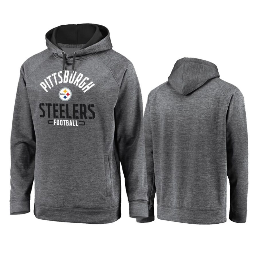 steelers gray battle charged raglan hoodie