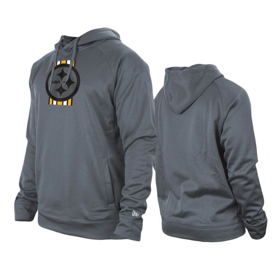 steelers gray training camp raglan hoodie