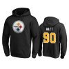 steelers t.j. watt black personalized hoodie