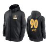 steelers t.j. watt black sideline impact lockup hoodie