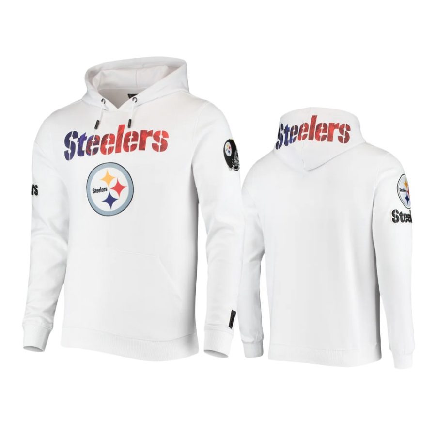 steelers white americana hoodie