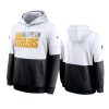 steelers white black sideline impact lockup performance hoodie