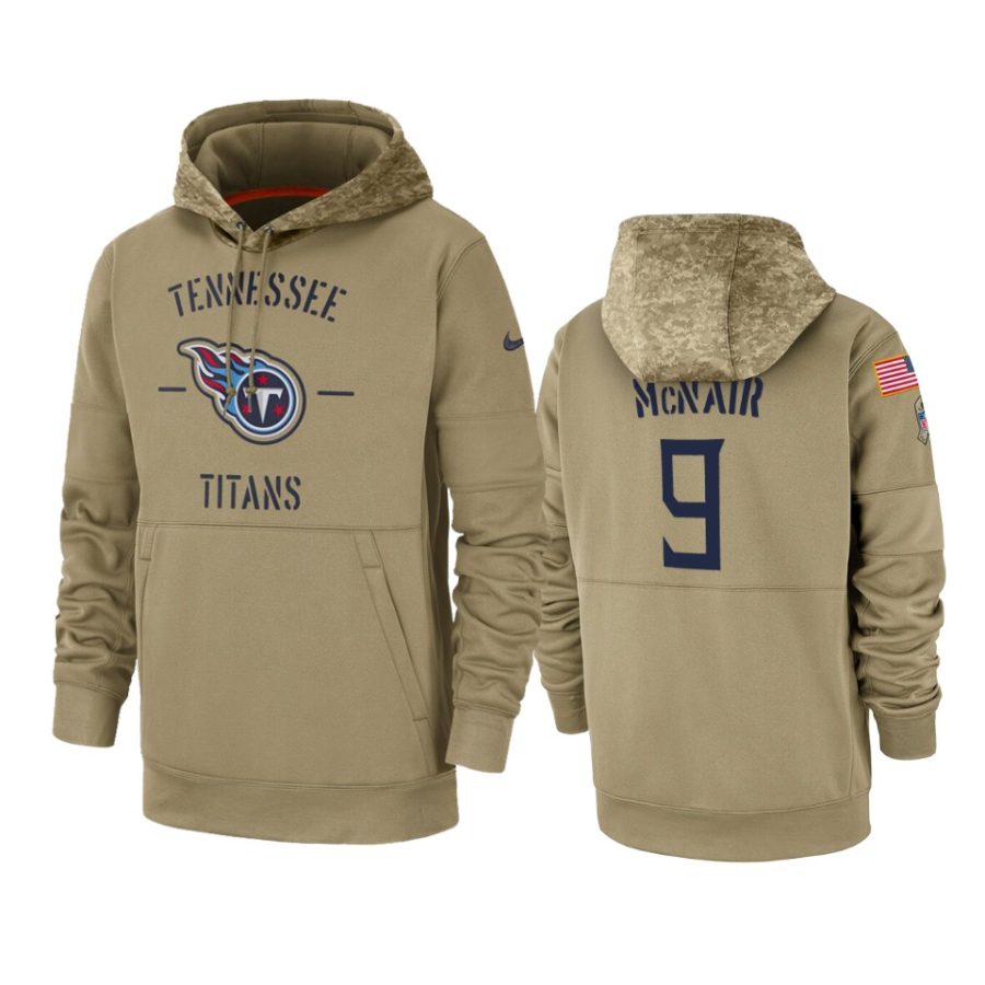 steve mcnair titans tan 2019 salute to service sideline therma hoodie