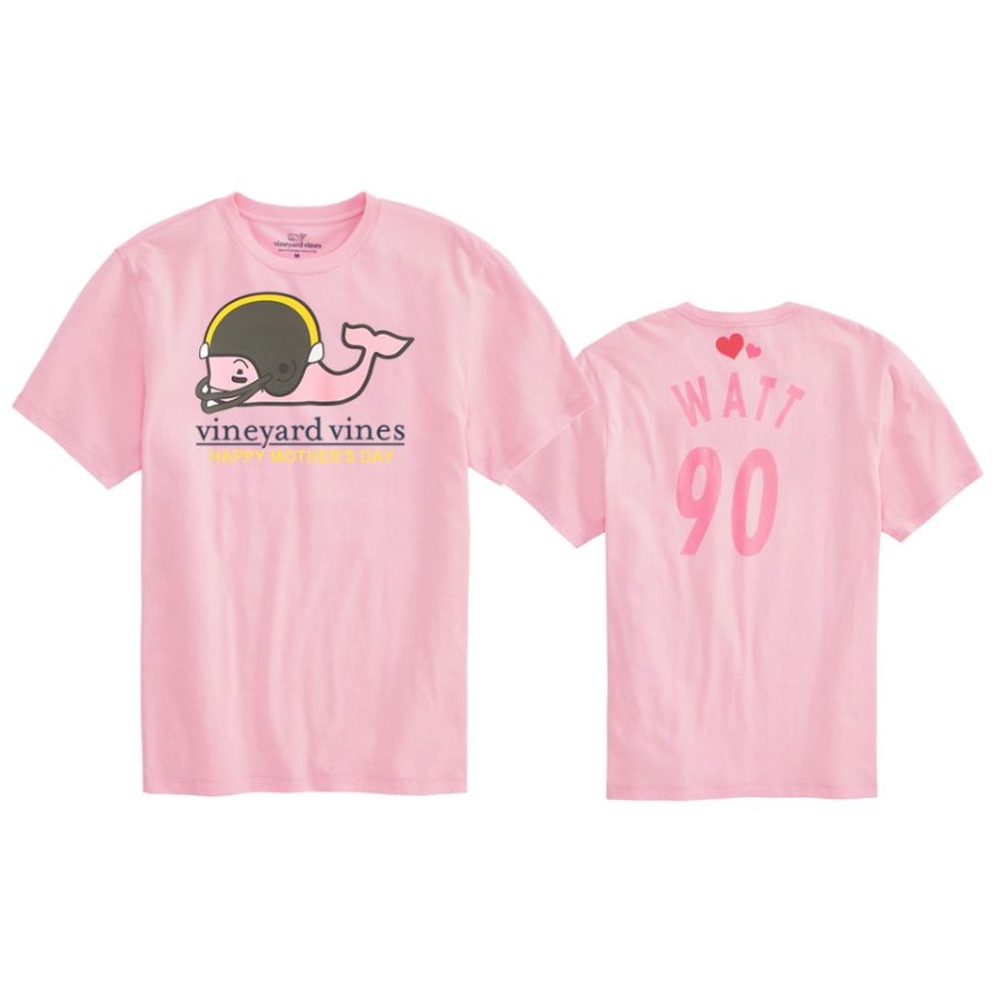 t.j. watt steelers pink mothers day t shirt