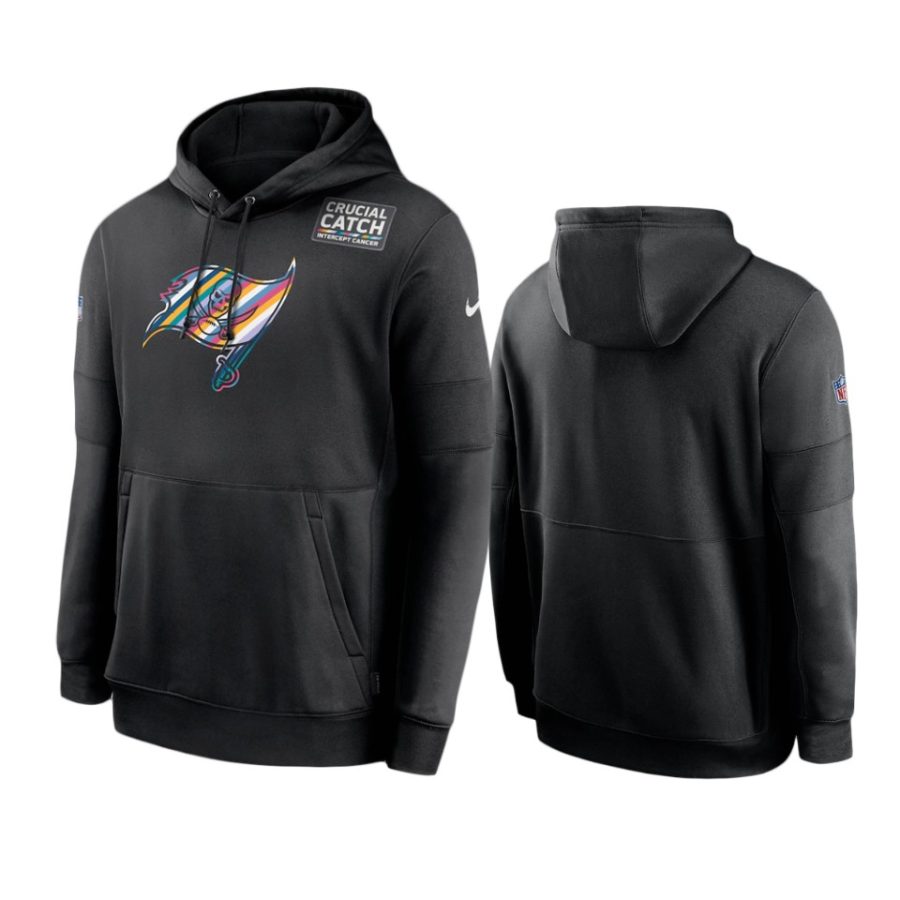 tampa bay buccaneers black crucial catch sideline performance hoodie