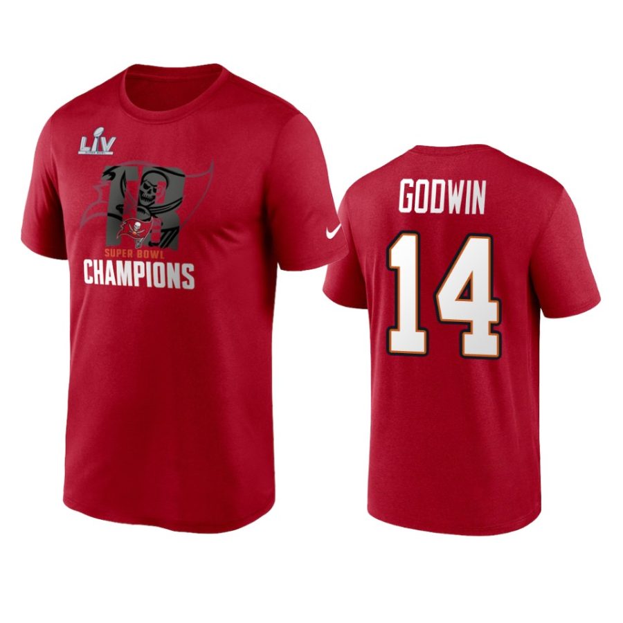 tampa bay buccaneers chris godwin red super bowl lv champions local t shirt