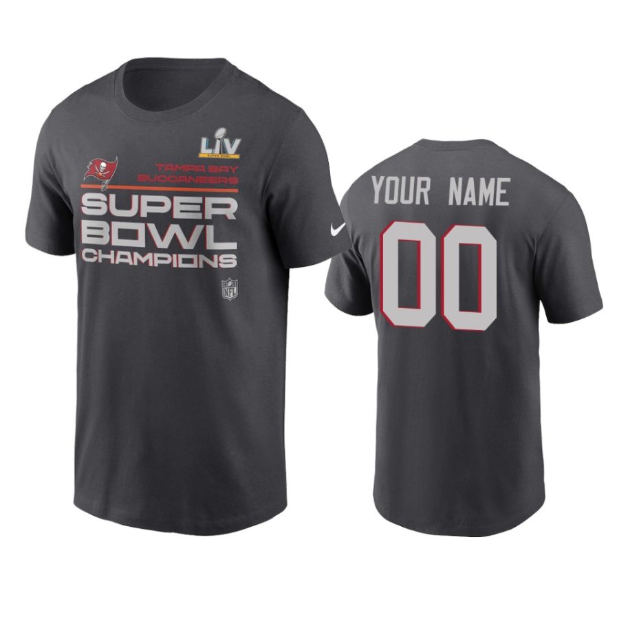 tampa bay buccaneers custom anthracite super bowl lv champions trophy t shirt