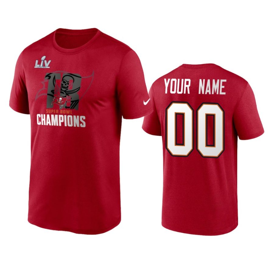 tampa bay buccaneers custom red super bowl lv champions local t shirt