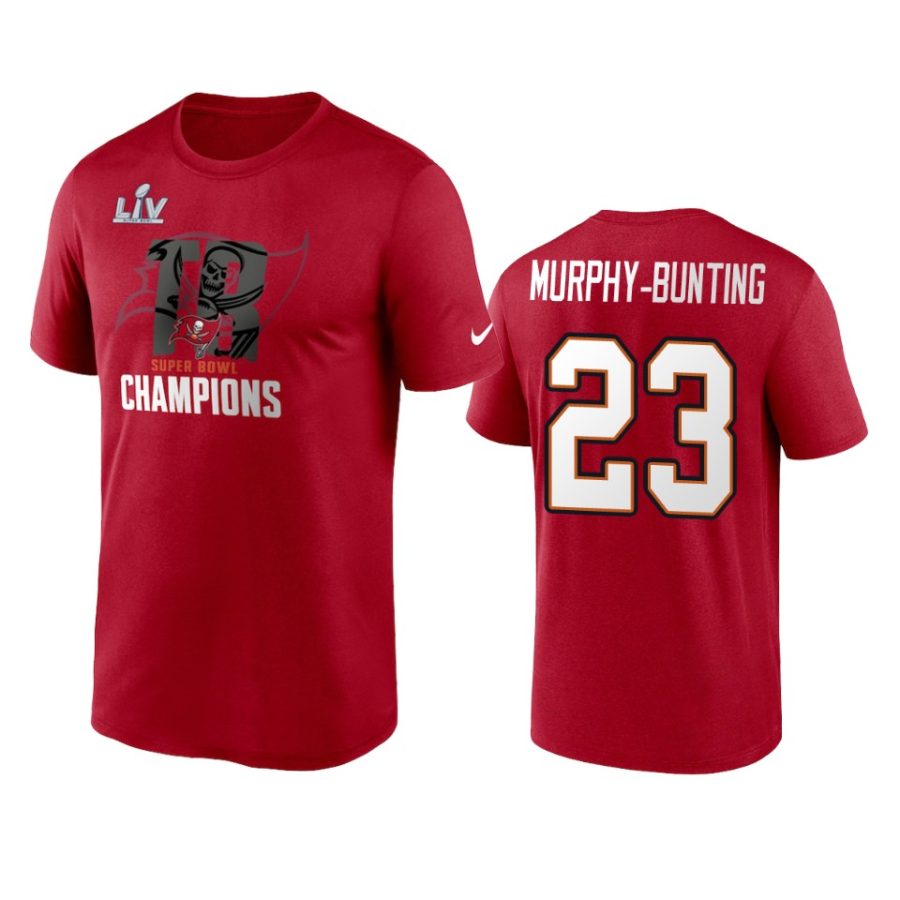 tampa bay buccaneers sean murphy bunting red super bowl lv champions local t shirt