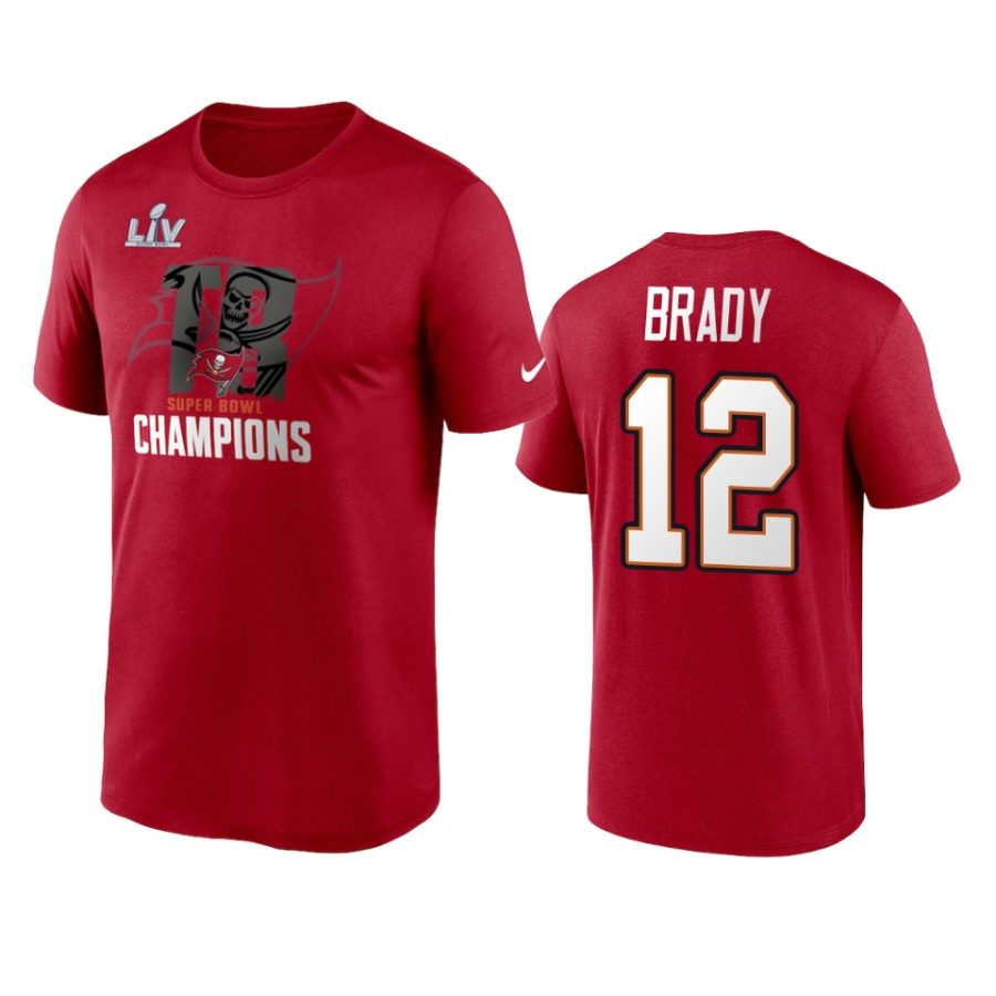 tampa bay buccaneers tom brady red super bowl lv champions local t shirt