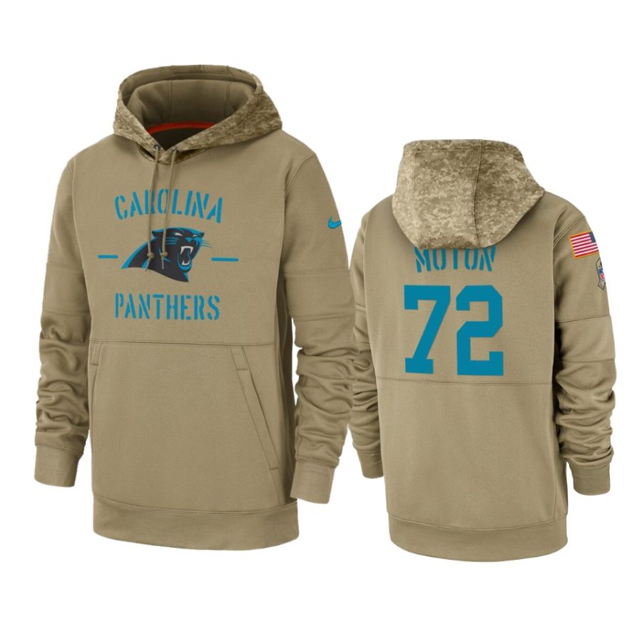 taylor moton panthers tan 2019 salute to service sideline therma hoodie