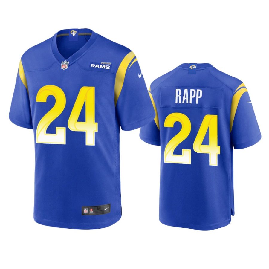 taylor rapp rams royal game jersey